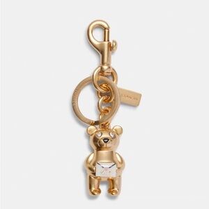 Coach Gold Valentine Love Letter Bear Charm
